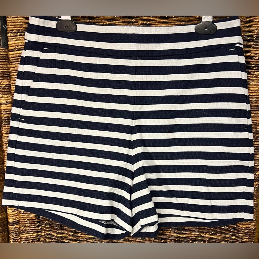 J. Crew- Blue/White Stripe, Size:6, Pre- Owned, Side Zip